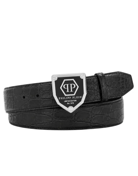 Leather Belt Cocco Hexagon