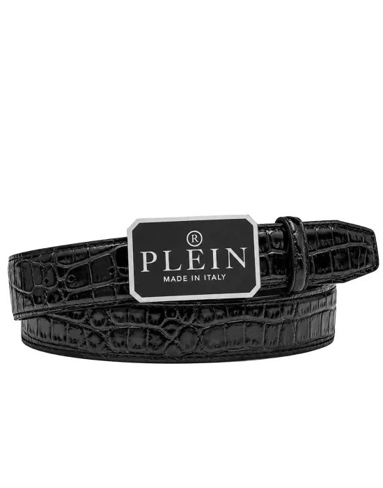 Leather Belt Plein Made In Italy Cocco