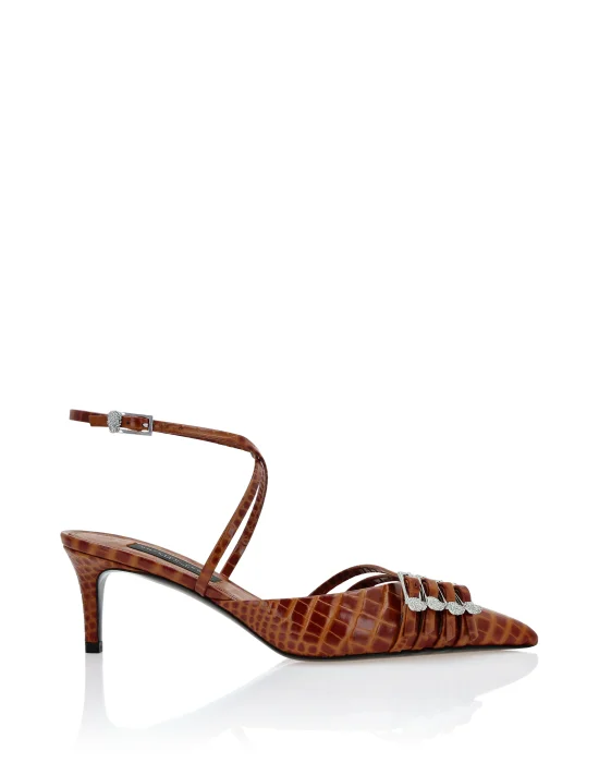 Multi-Strap Low-Heel Slingback Cocco Print