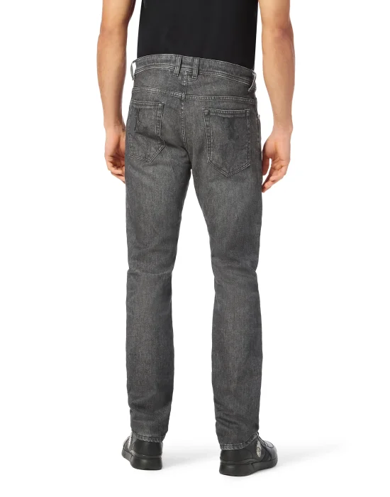 Denim Super Straight Cut Trousers
