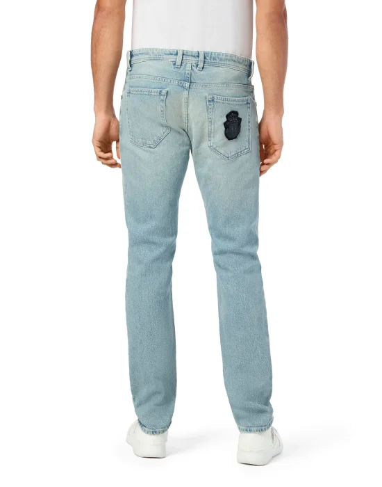 Denim Super Straight Cut Trousers