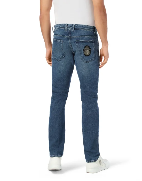 Denim Super Straight Cut Trousers