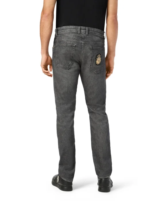 Denim Super Straight Cut Trousers