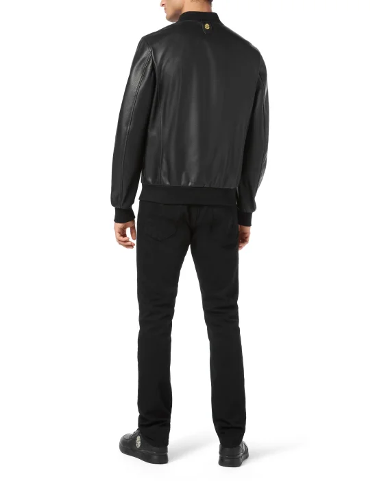 Nappa Leather Bomber LS