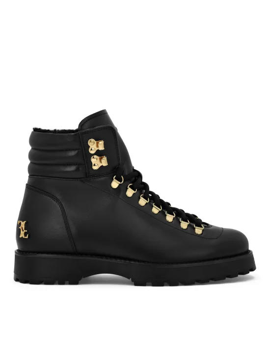Leather/Fur Low Boots